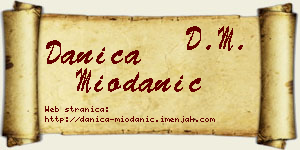 Danica Miodanić vizit kartica
